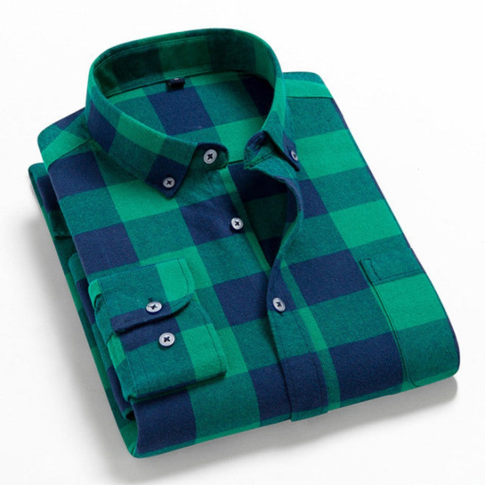 Flannel Plaid Man Shirt | 100% Cotton