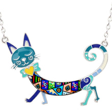 Load image into Gallery viewer, Enamel Alloy Cartoon Cat Necklace
