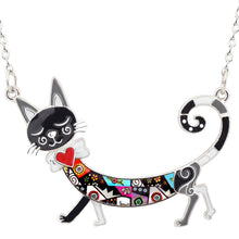 Load image into Gallery viewer, Enamel Alloy Cartoon Cat Necklace
