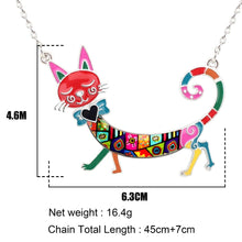 Load image into Gallery viewer, Enamel Alloy Cartoon Cat Necklace
