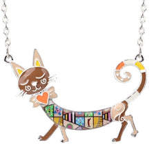 Load image into Gallery viewer, Enamel Alloy Cartoon Cat Necklace
