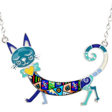 Load image into Gallery viewer, Enamel Alloy Cartoon Cat Necklace
