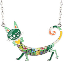 Load image into Gallery viewer, Enamel Alloy Cartoon Cat Necklace
